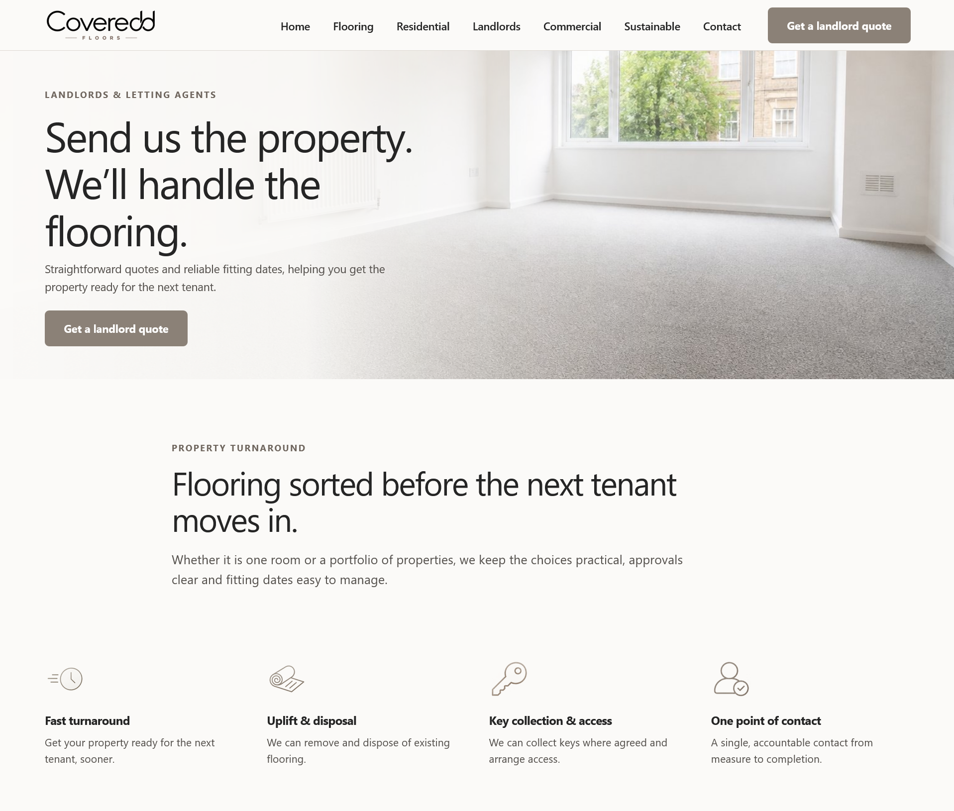 Coveredd page for landlords and letting agents