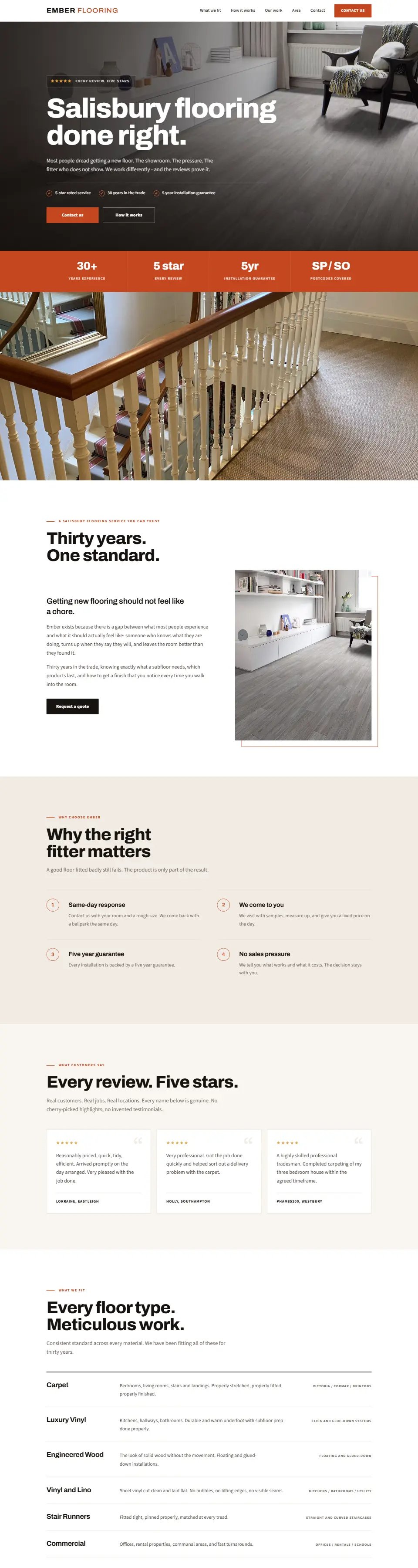 Ember Flooring website