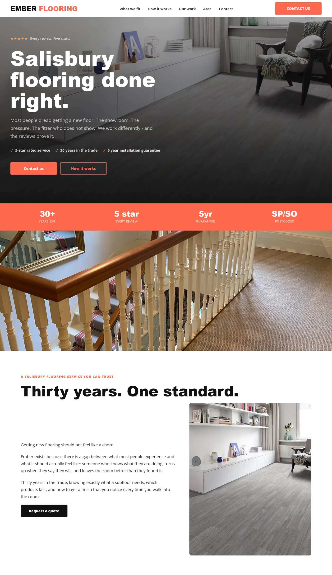 Ember Flooring website