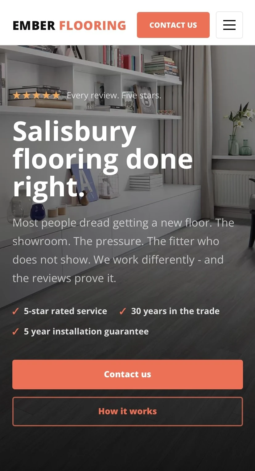Ember Flooring - Mobile Hero