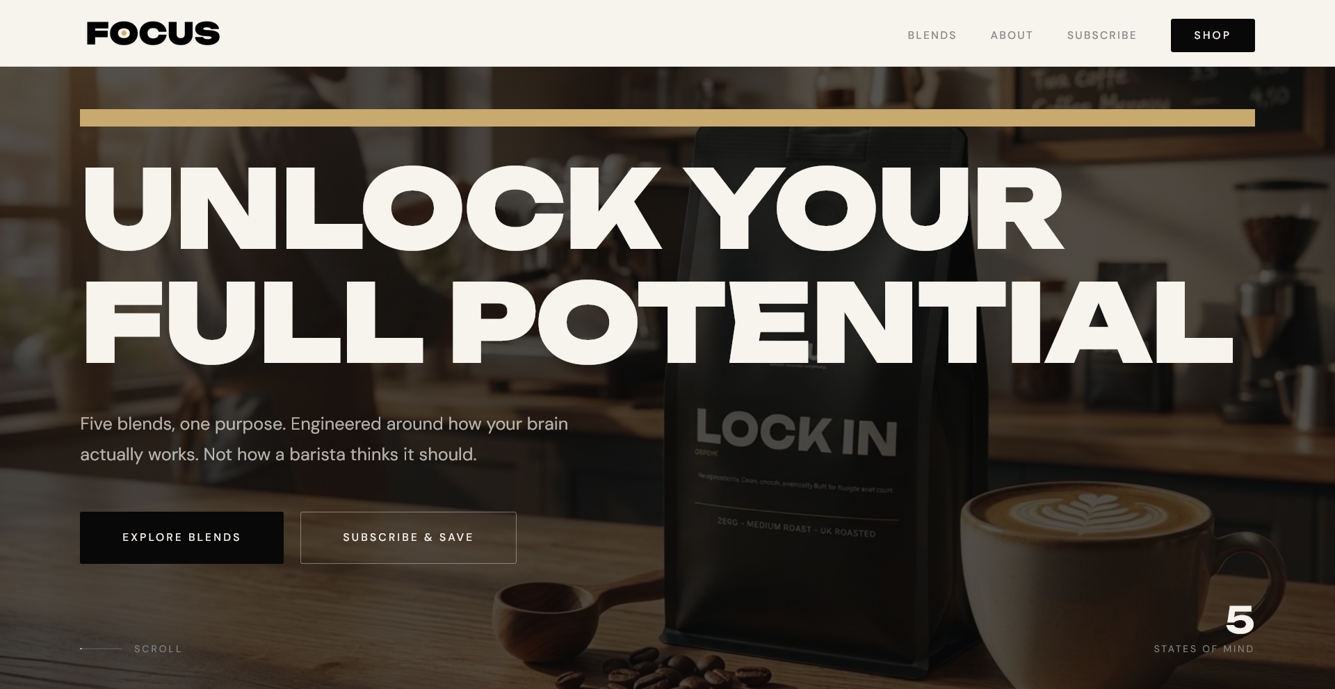 Focus Coffee ecommerce website