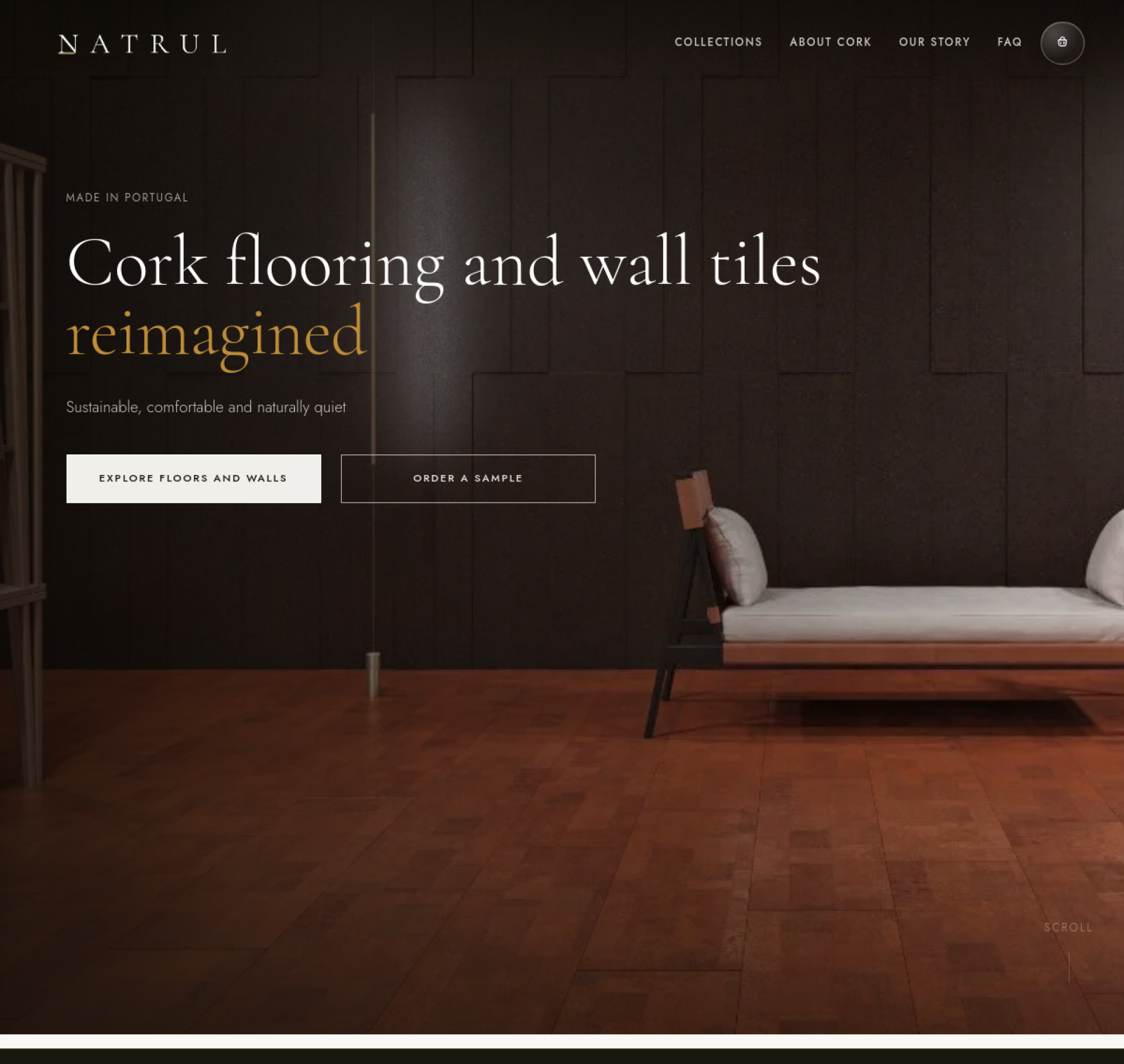 Current Natrul cork flooring homepage