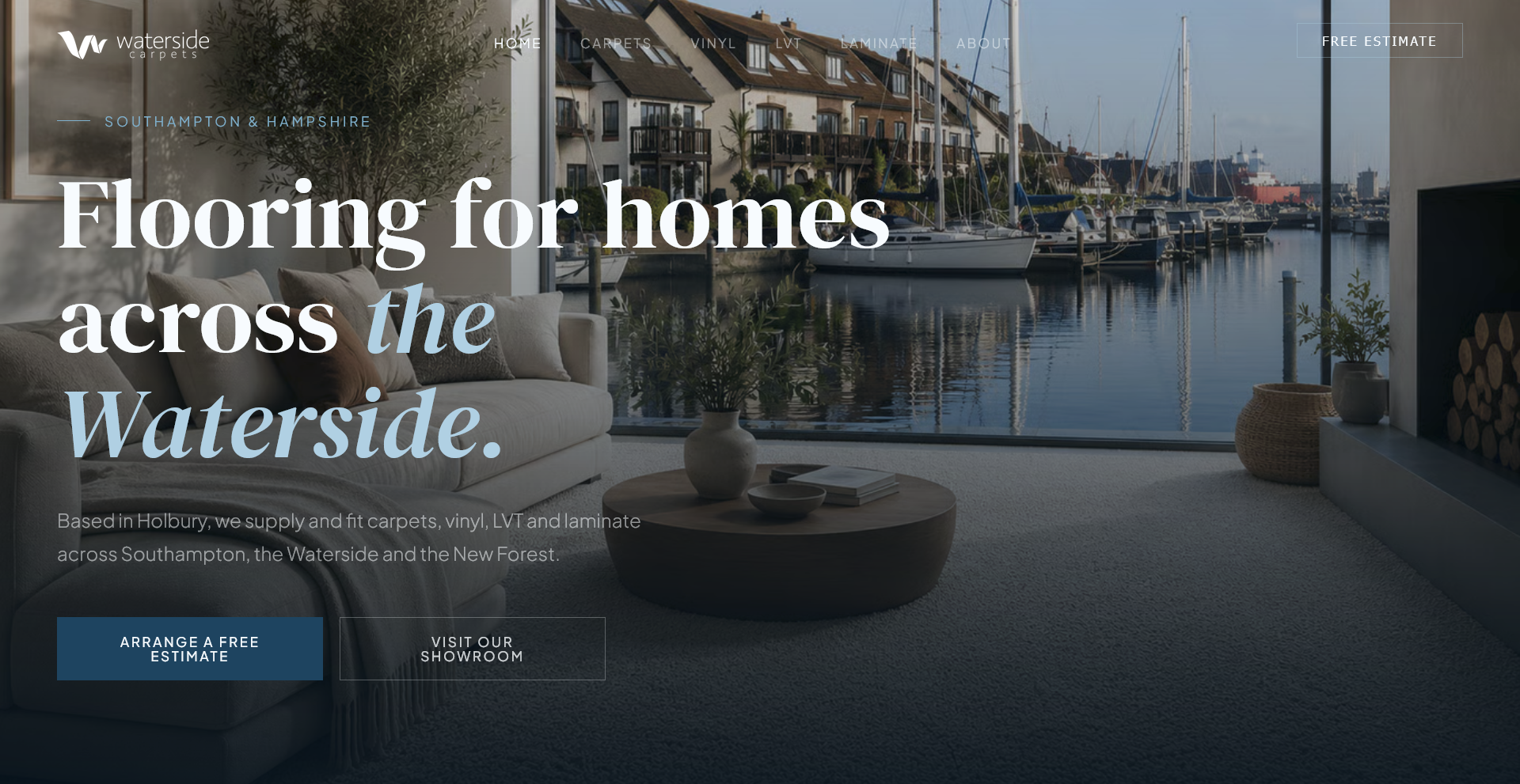 Waterside Carpets website
